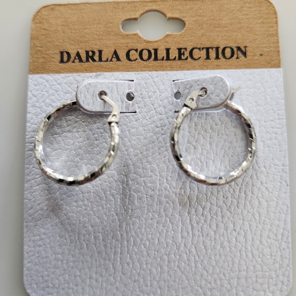 Darla Collection Silver Tone Hoop Earrings